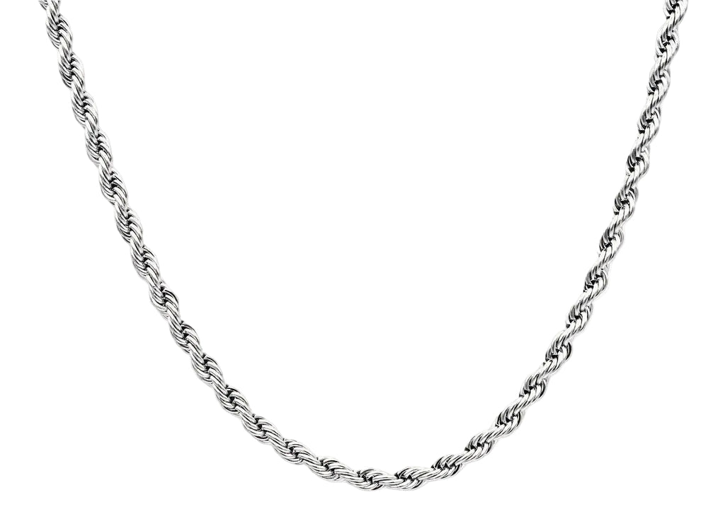 24 Inch 5mm Stainless Steel Chain Necklace | Amoura Luxe