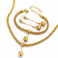 Éternel Lumina Mesh Set –  Stainless Steel 18K Gold Plated Classic Jewelry Set