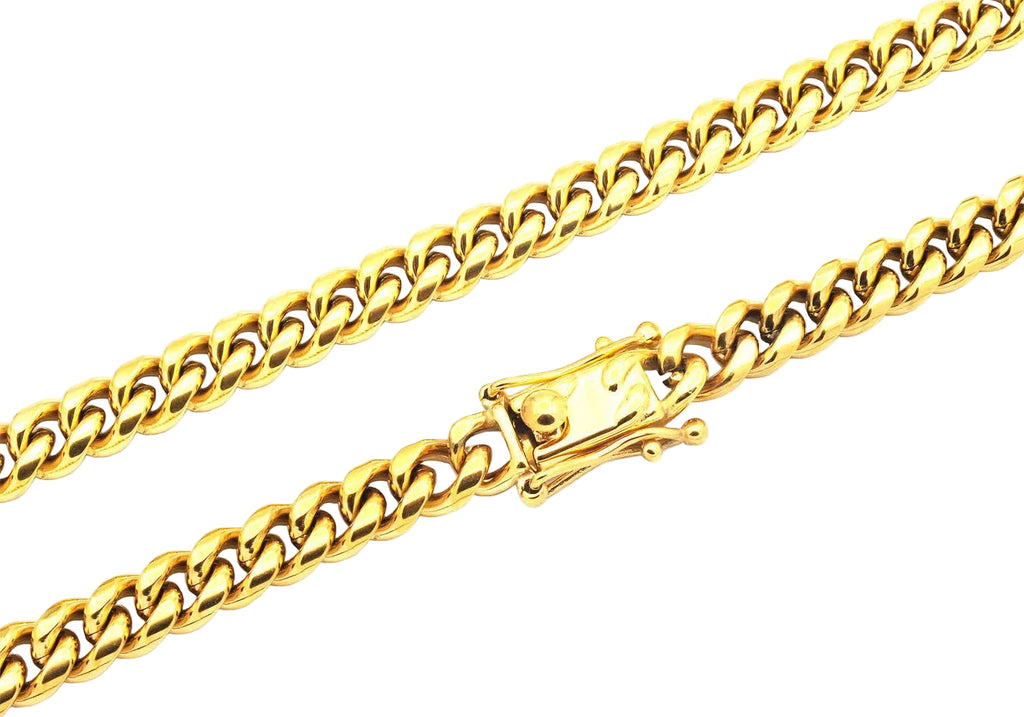 Imperial Cuban Chain Necklace – 8mm Gold Stainless Steel