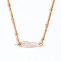 Éternel Pearl Bar Necklace – 316L Stainless Steel Gold