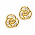 Lumière Fleur Royale 18K Gold Plated Zircon Earrings
