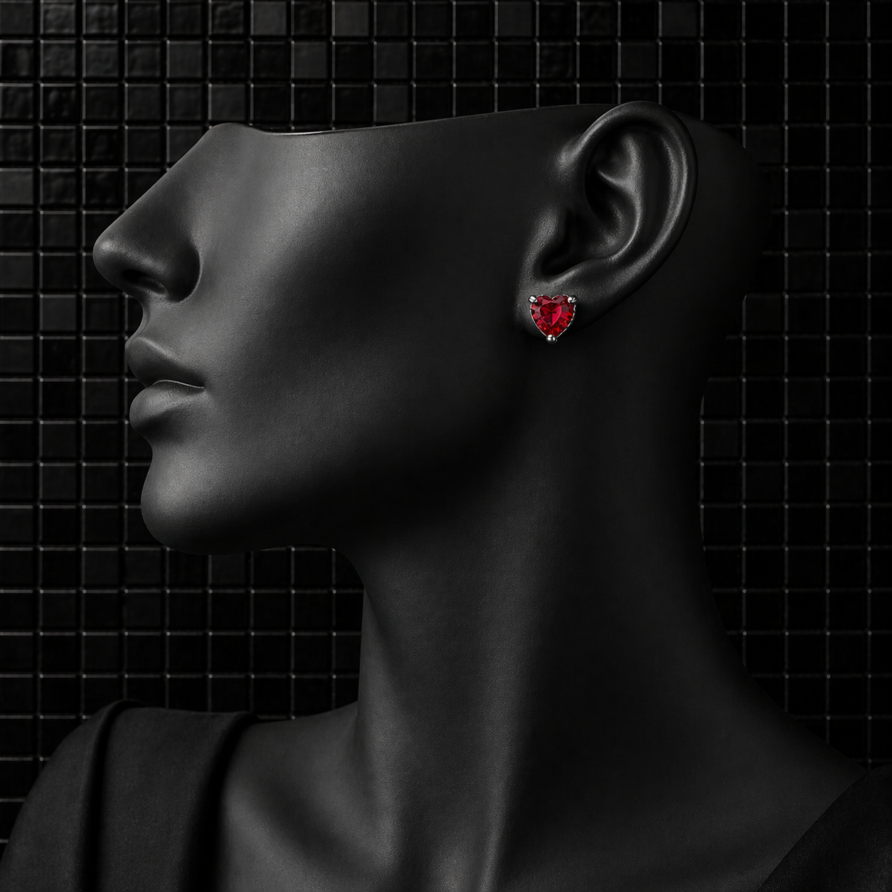Eternal Heart Ruby Jewelry Set – Sterling Silver 925