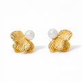 Lyséa Pearl Bloom Stud Earrings