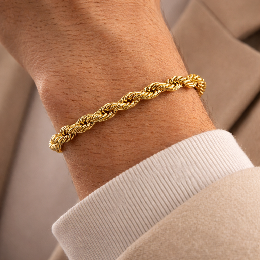 Éclipse Rope Bracelet – Stainless Steel Chain