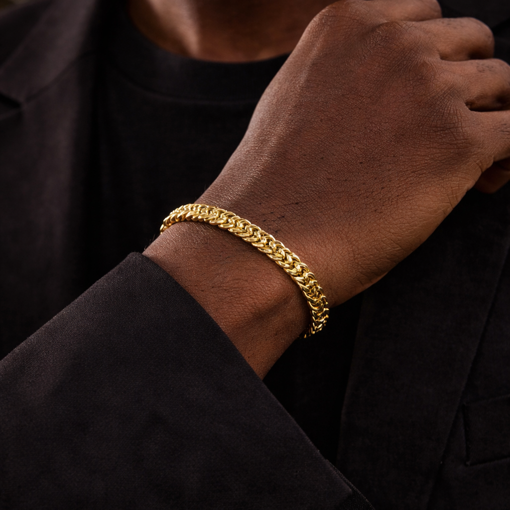 Franco Link Bracelet – Gold Stainless Steel