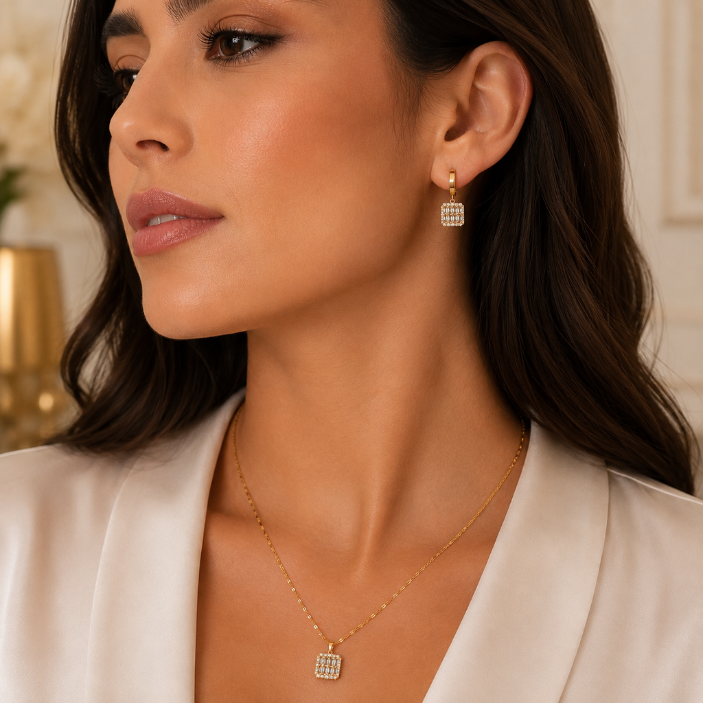 ÉTERNEL D’Or Élégance Set – 18K Gold Plated Stainless Steel