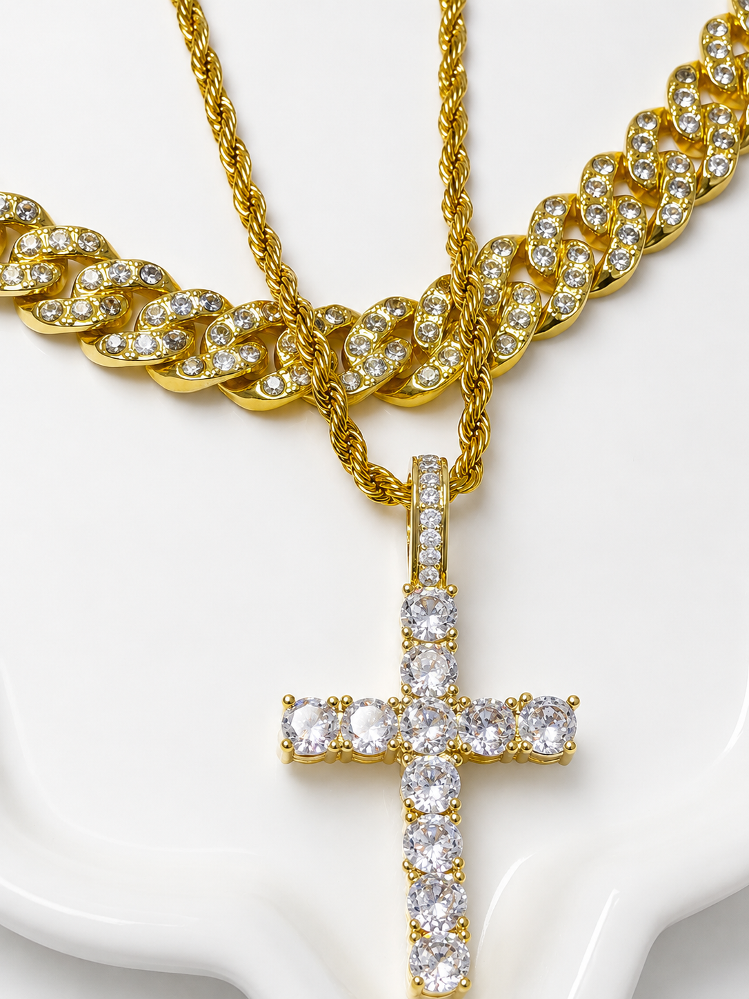 Lumière Royale Cross Layered Chain Set