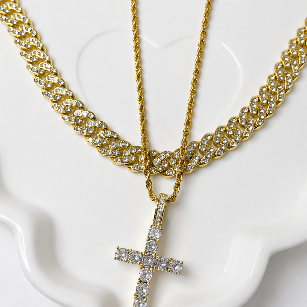 Lumière Royale Cross Layered Chain Set