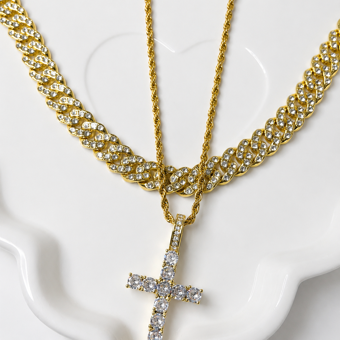 Lumière Royale Cross Layered Chain Set
