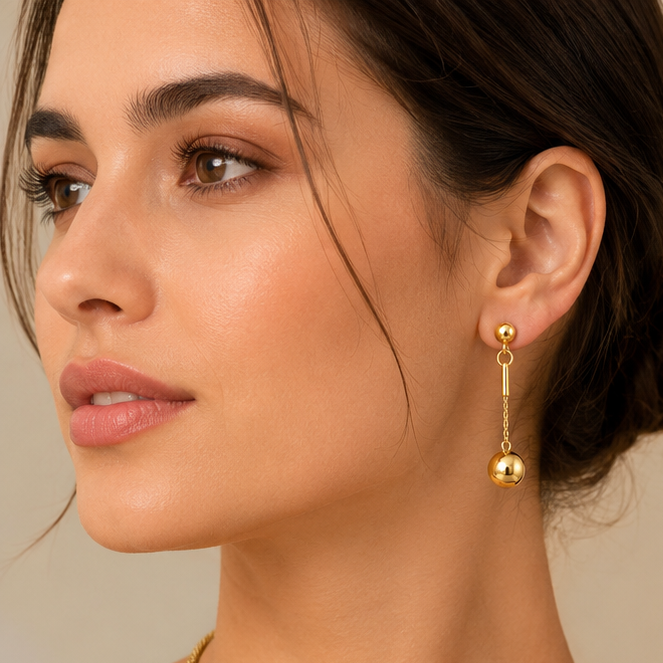 Éternel Lumina Mesh Set –  Stainless Steel 18K Gold Plated Classic Jewelry Set