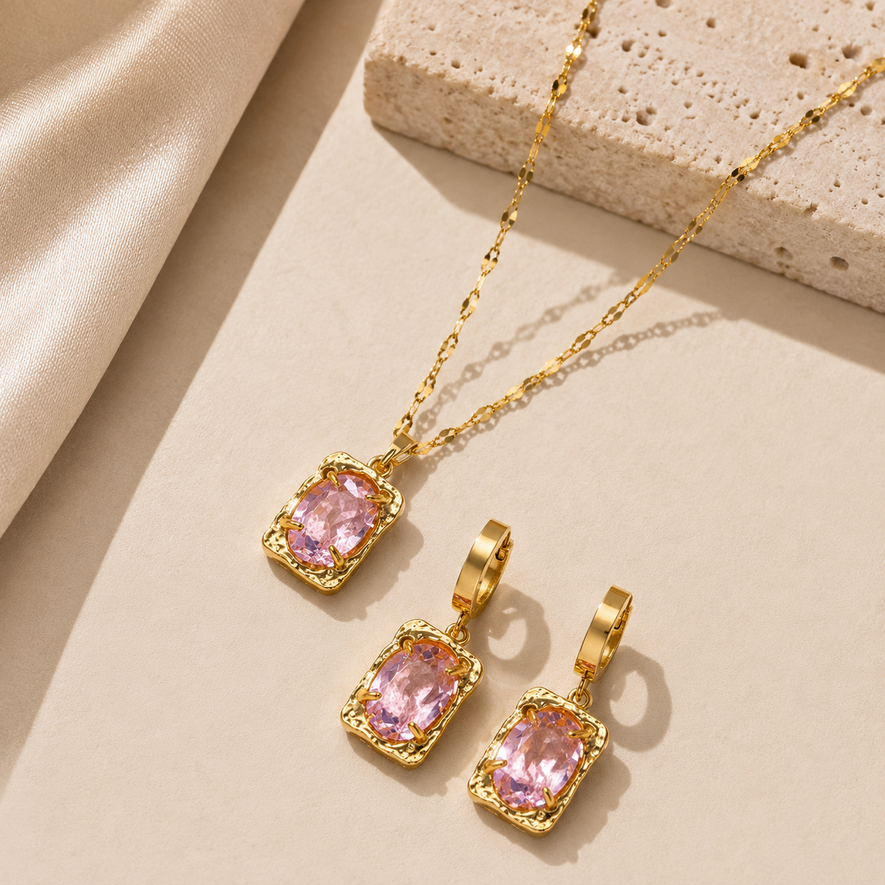 Radiant Rectangle Jewelry Set