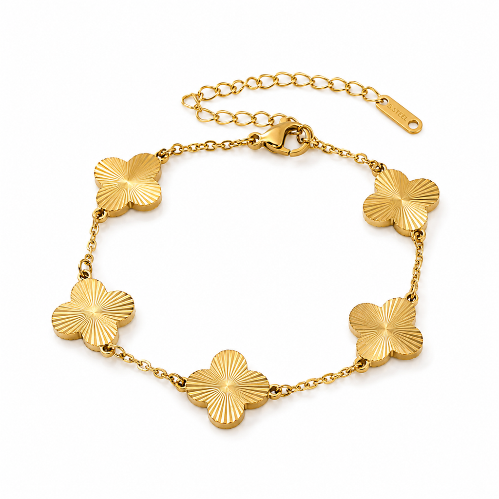 Luxury Clover Jewelry Set | Stainless Steel | Necklace, Bracelet & Earrings | Gift Ready