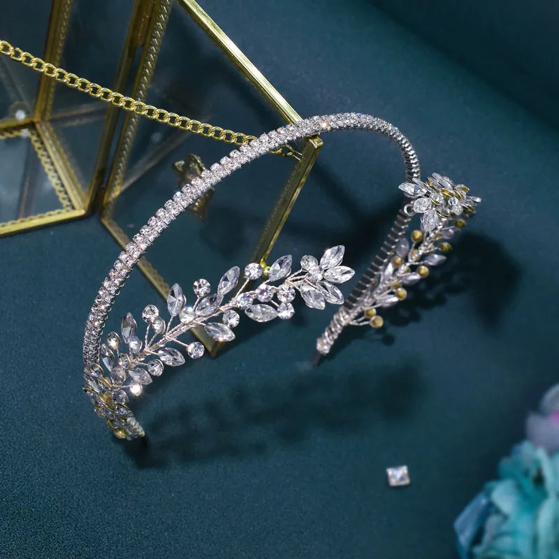 Celestine Crystal Vine Headband – Bridal Rhinestone Crown