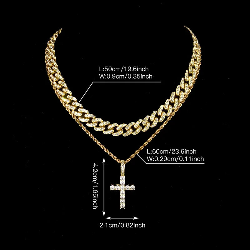 Lumière Royale Cross Layered Chain Set