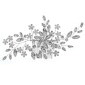 Aurélie Crystal Bloom Hair Comb – Bridal Rhinestone Accessory