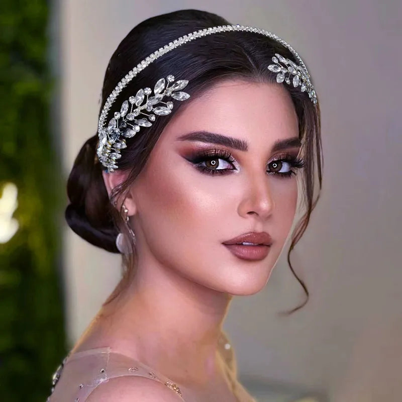 Celestine Crystal Vine Headband – Bridal Rhinestone Crown