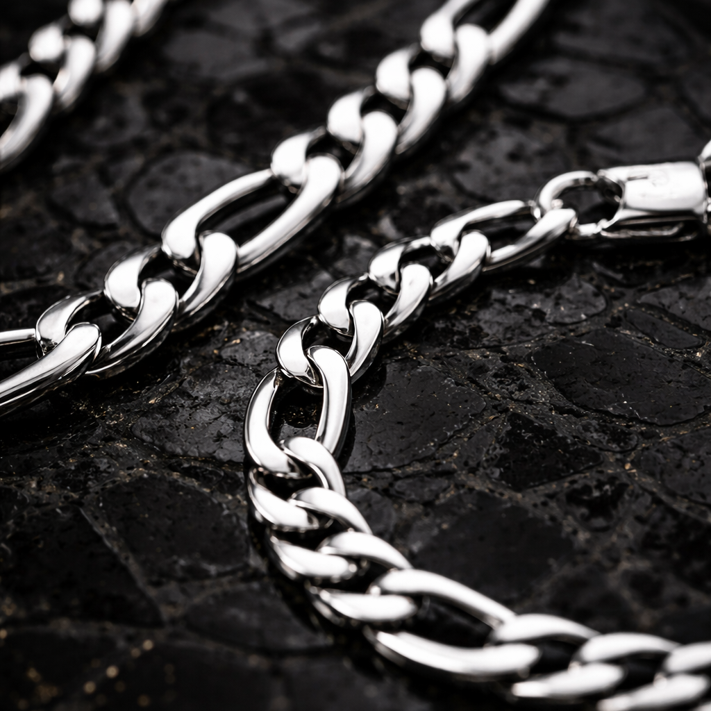 Figaro Link Set – Stainless Steel Necklace & Bracelet