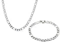 Figaro Link Set – Stainless Steel Necklace & Bracelet
