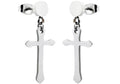 Eternal Cross Earrings – Polished Stainless Steel