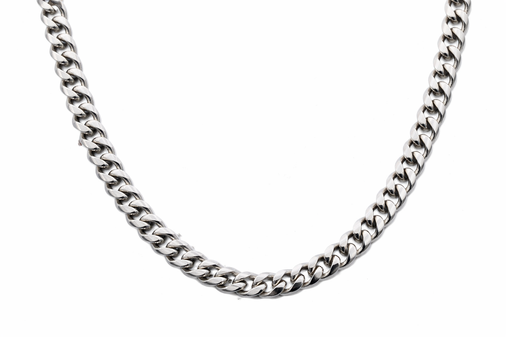 8mm Cuban Link Chain Necklace – Stainless Steel | Bold Minimal Statement
