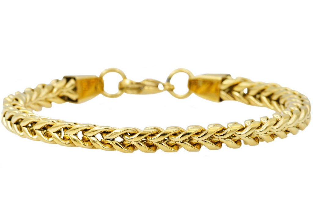 Franco Link Bracelet – Gold Stainless Steel