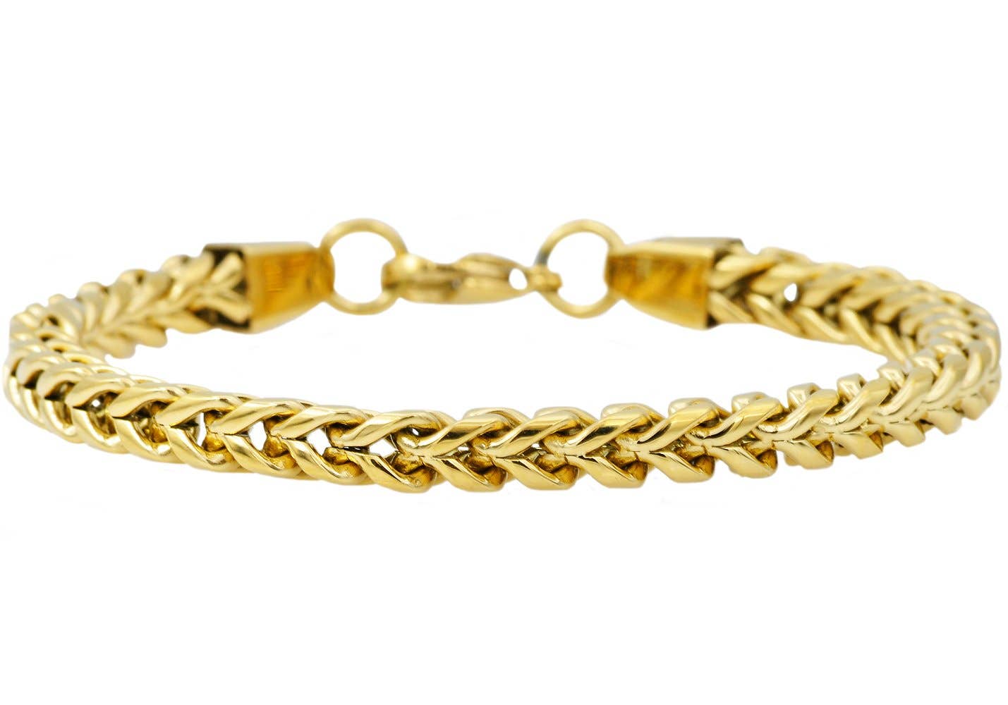 Franco Link Bracelet – Gold Stainless Steel