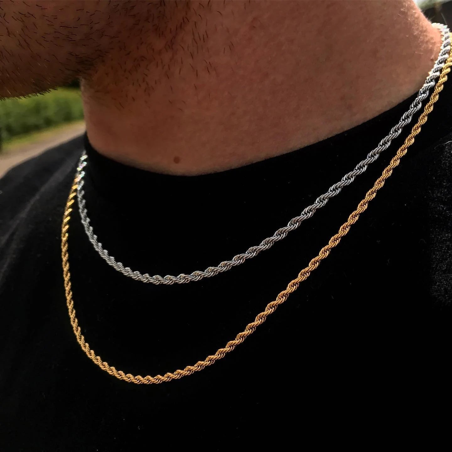 24 Inch 5mm Stainless Steel Chain Necklace | Amoura Luxe